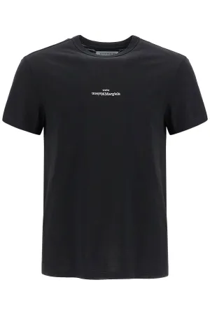 "reverse logo t-shirt with S30GC0701 S22816 BLACK /WHITE EMBROIDERY
