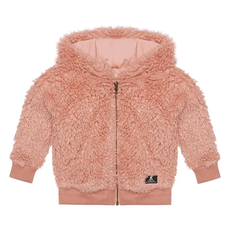 Rock Your Kid Pink Sherpa Bear Hoodie
