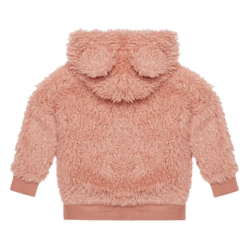 Rock Your Kid Pink Sherpa Bear Hoodie