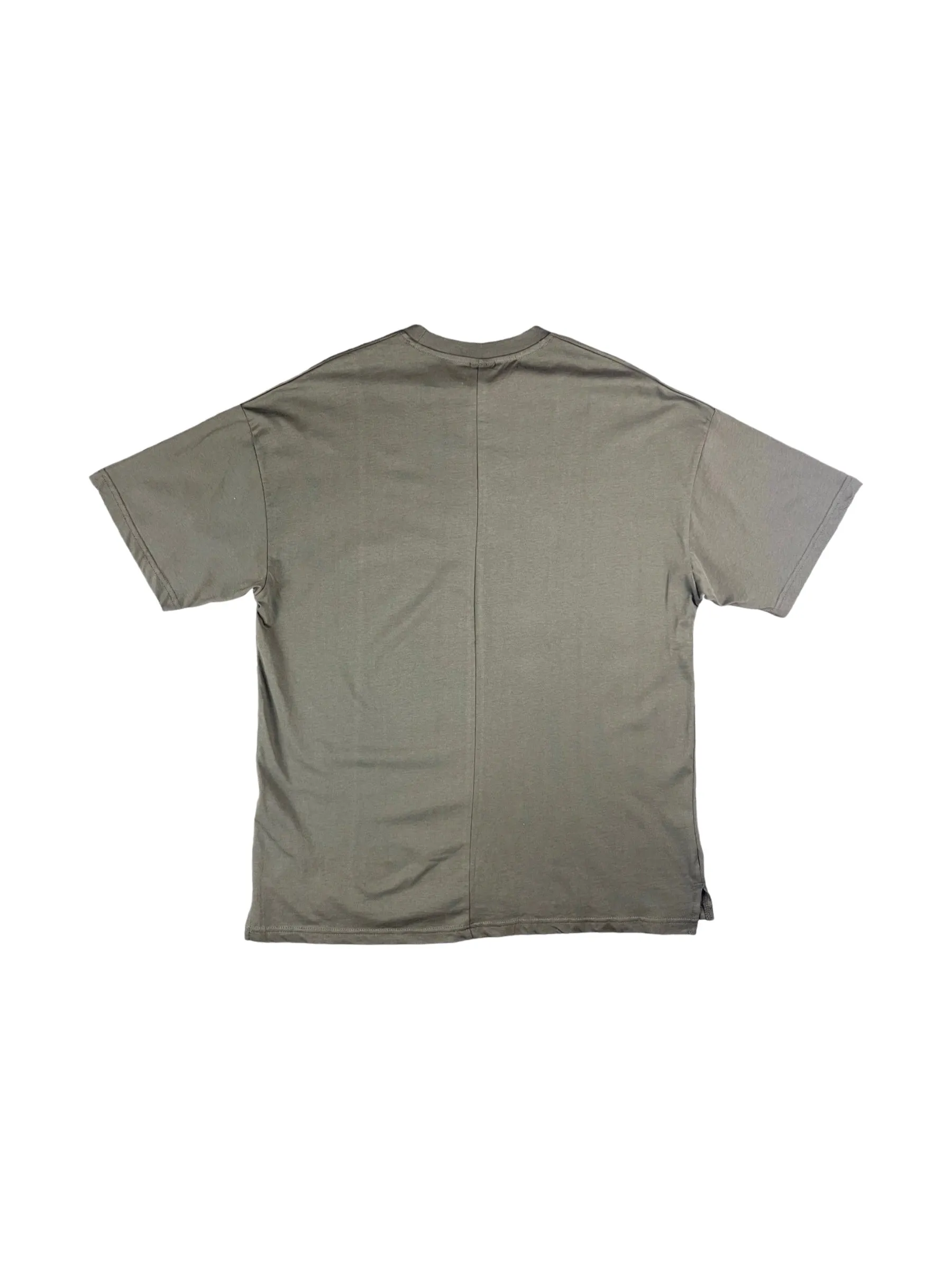SAW basic t-shirt i mrkegrn