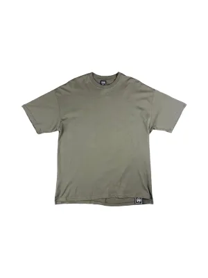 SAW basic t-shirt i mrkegrn