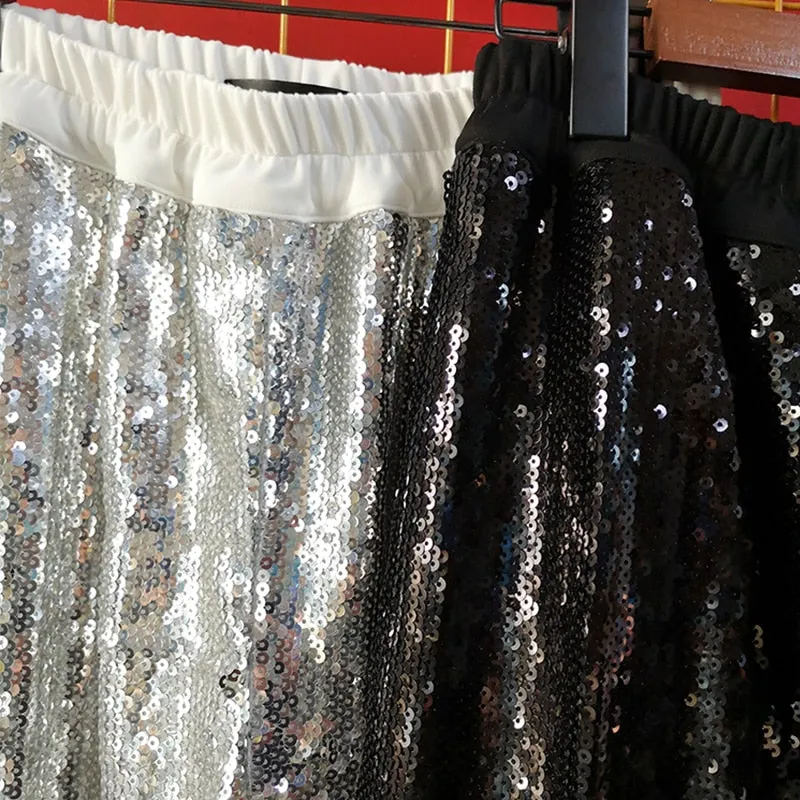 Shine Sequin Dress Stage Style Men Pants