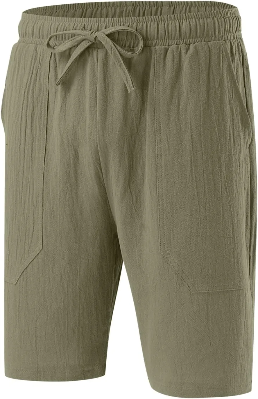 Shorts Men Athletic, Men's Slim Flat-Front Comfort Stretch Chino Shorts Summer Hiking Fishing Camping Shorts for Men