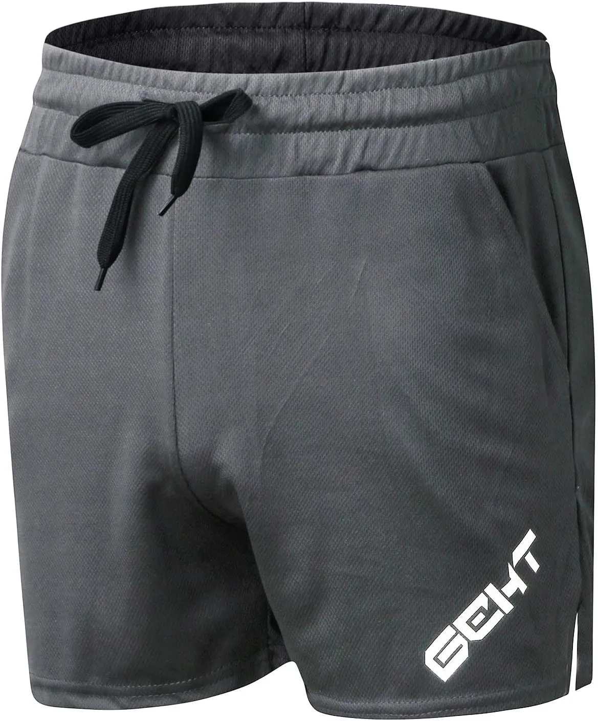 Shorts Men Slim Fit Flat Front Stretch Casual Short Shorts Outdoor Athletic Workout Running Comfy Activewear Pants