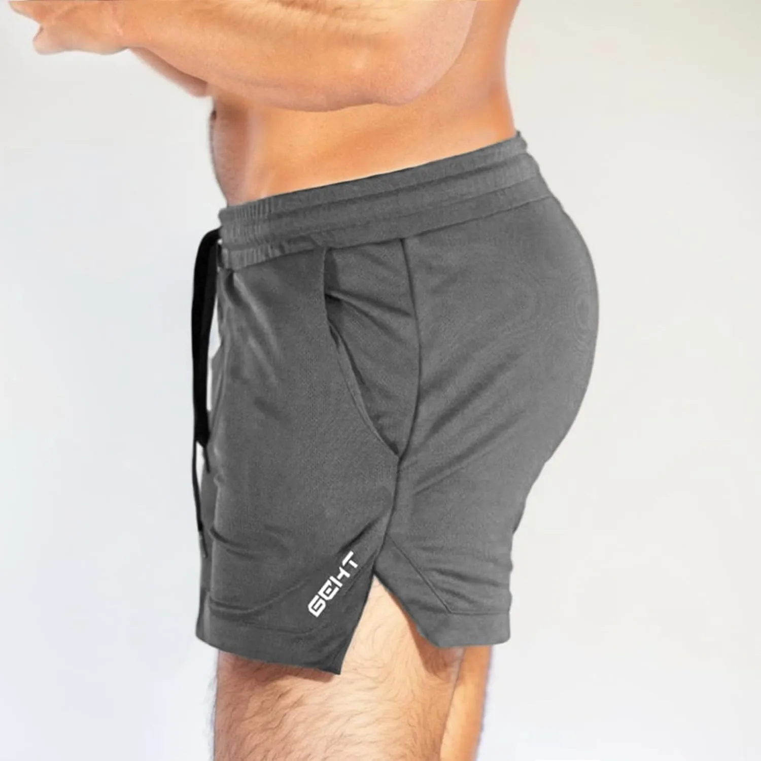 Shorts Men Slim Fit Flat Front Stretch Casual Short Shorts Outdoor Athletic Workout Running Comfy Activewear Pants