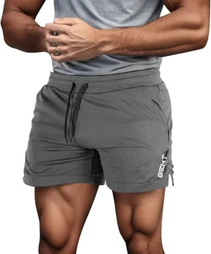 Shorts Men Slim Fit Flat Front Stretch Casual Short Shorts Outdoor Athletic Workout Running Comfy Activewear Pants