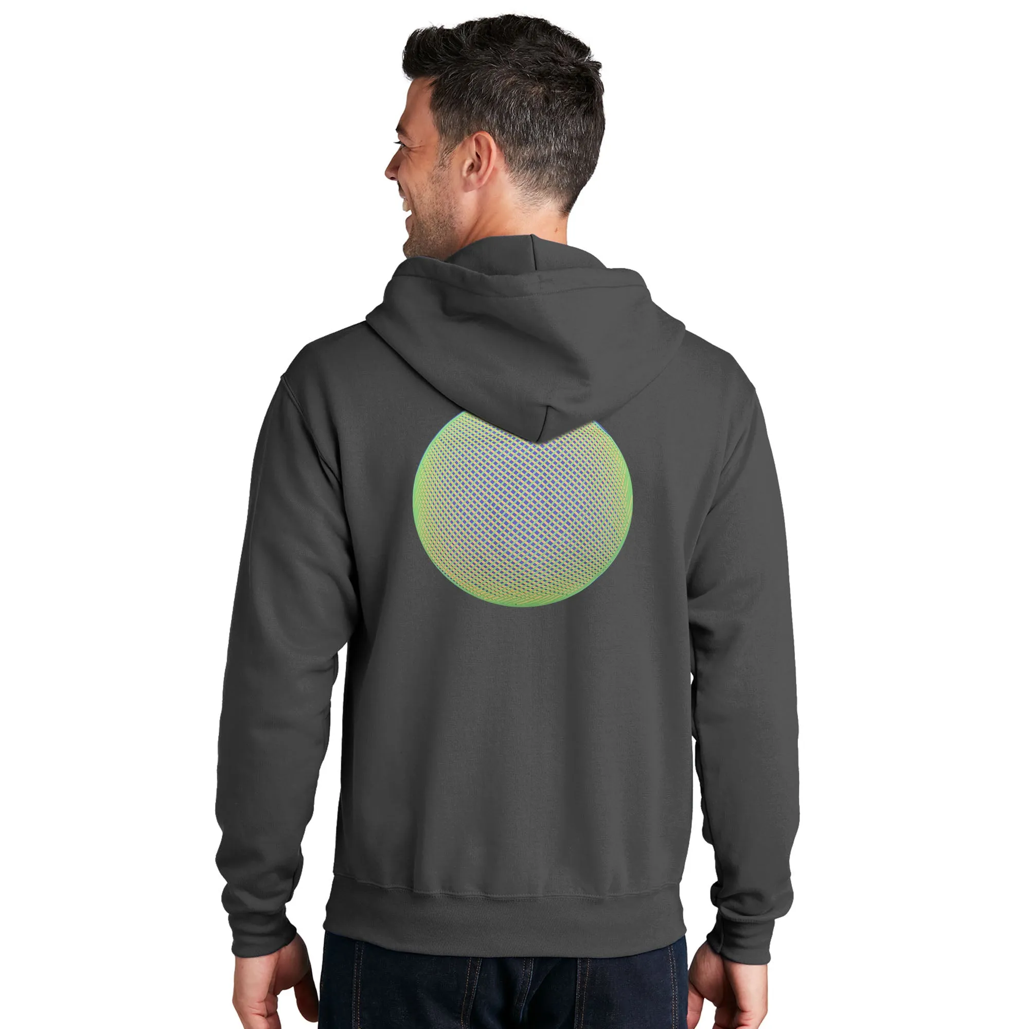 Sovereignty - Zip Up Sweatshirt - Reflection - Grey - Green Logo - XL