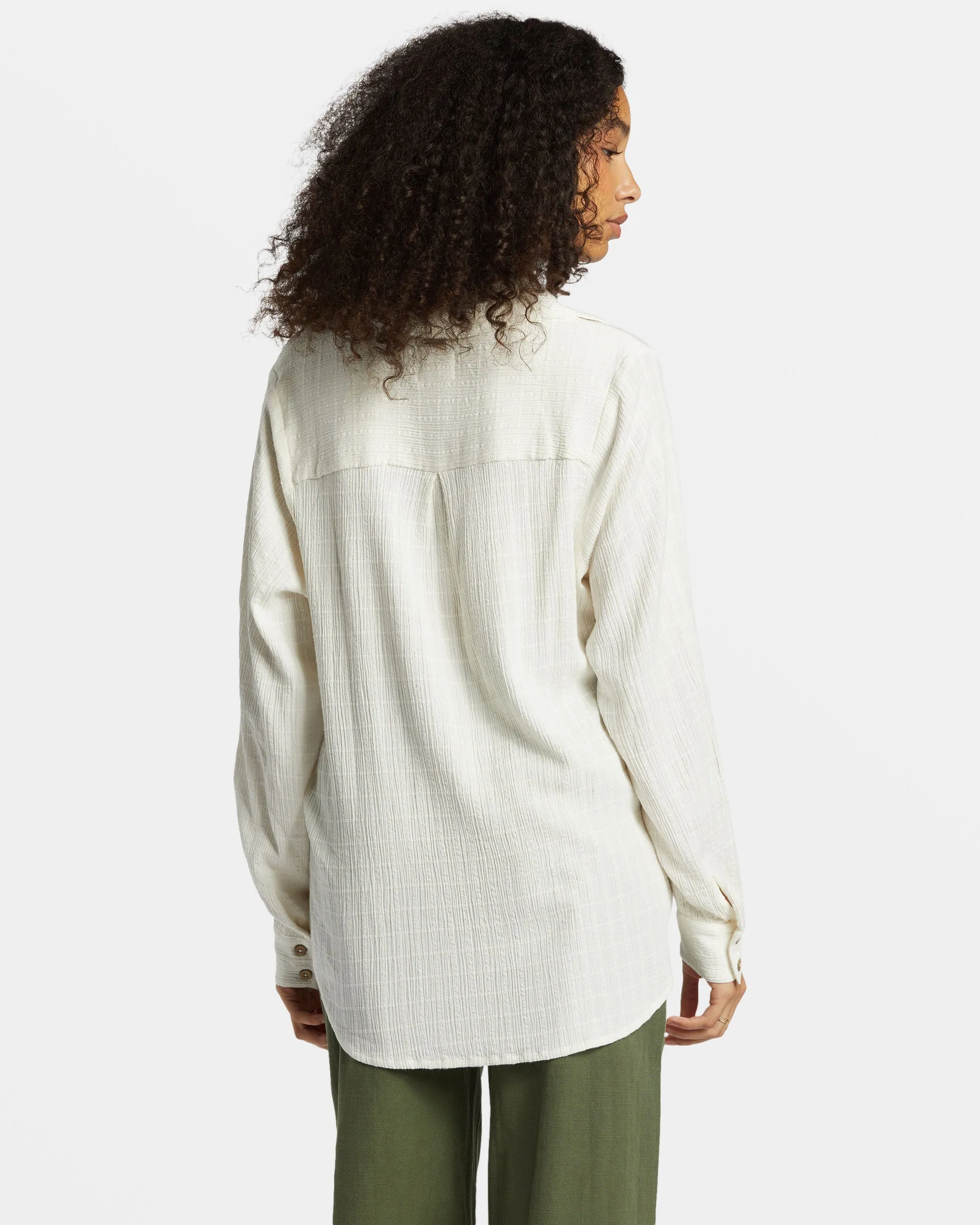 Swell Long Sleeve Shirt - Salt Crystal