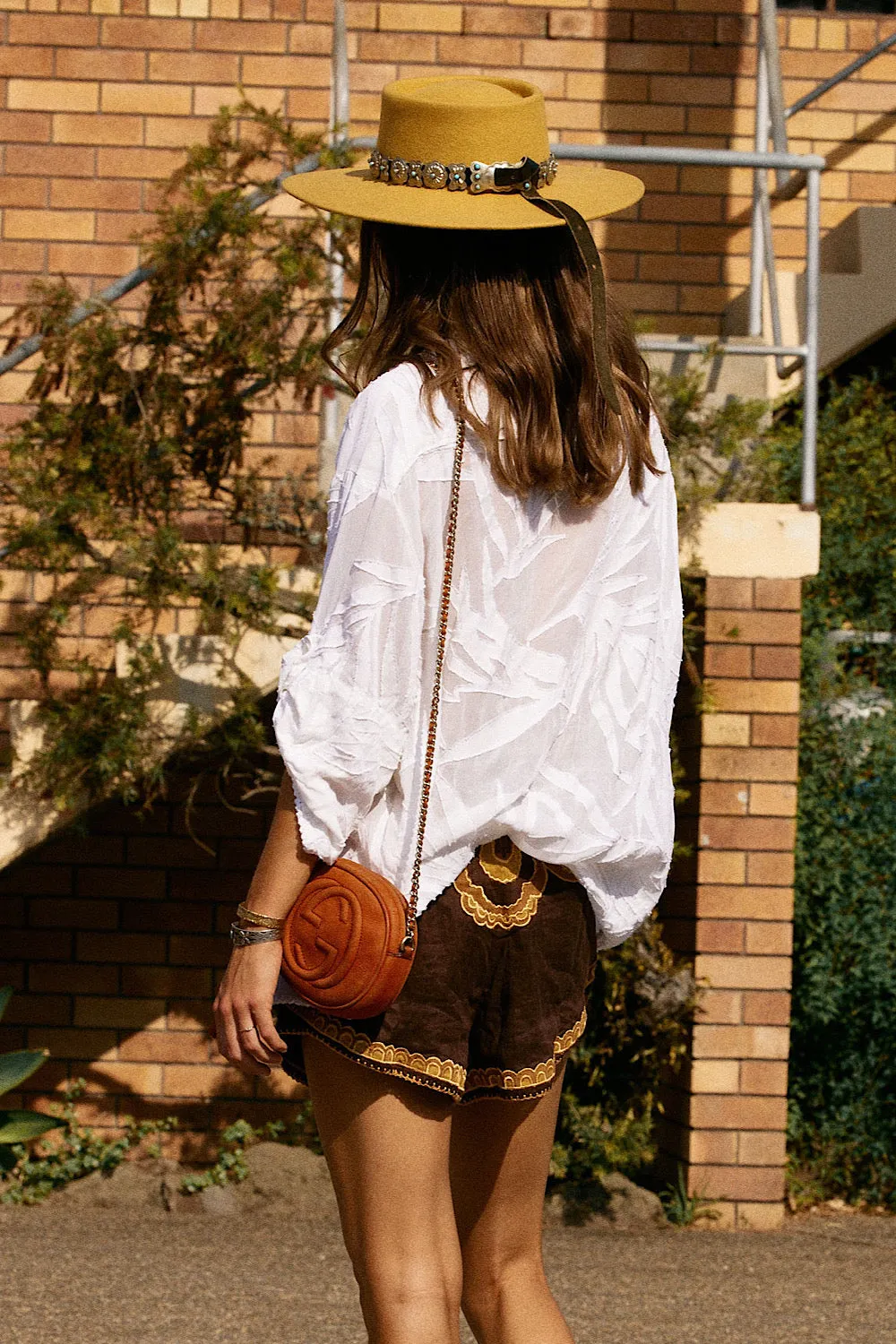 Till The Moon Don’t Shine Silk Burnout Safari Shirt