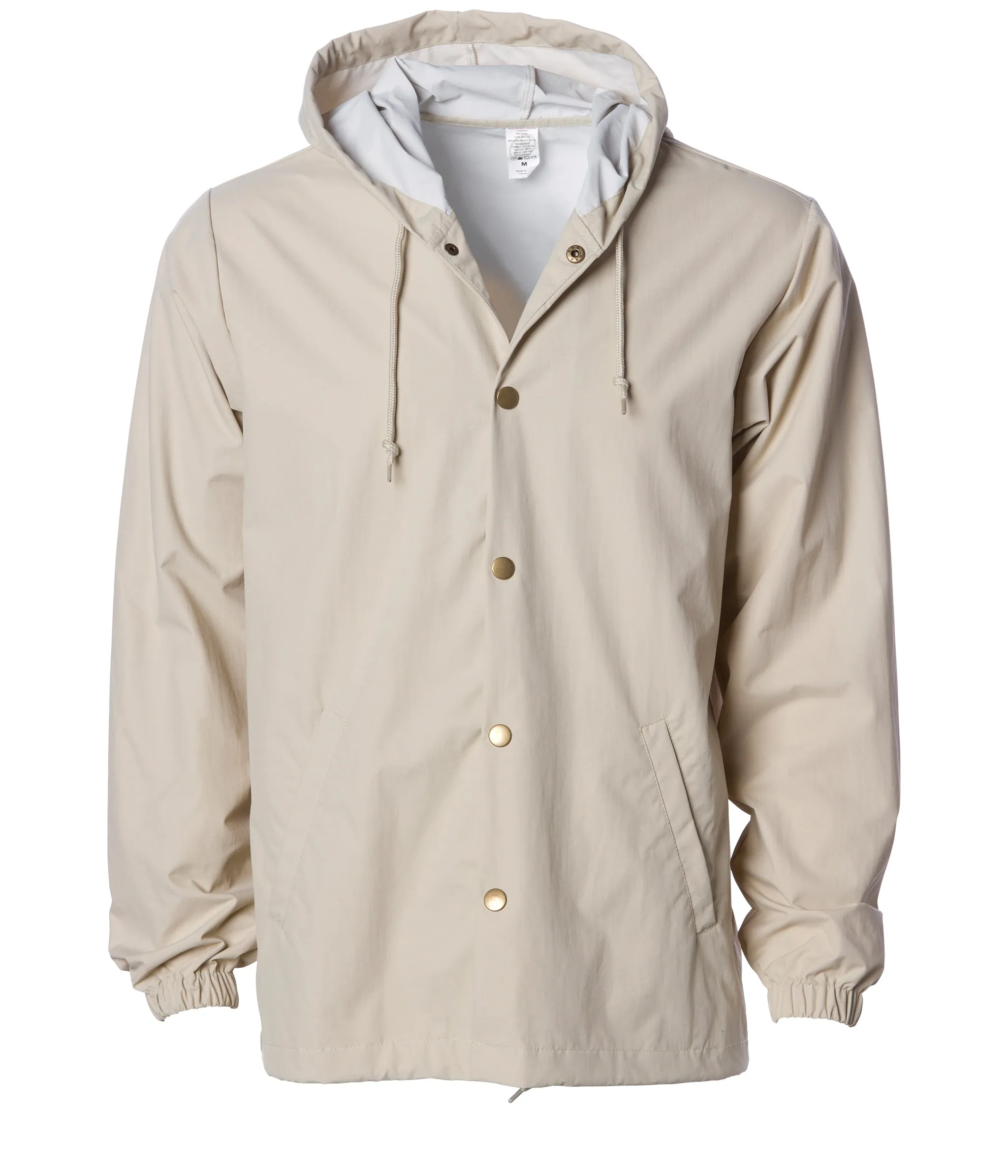 Water Resistant Hooded Windbreaker Coaches Jacket