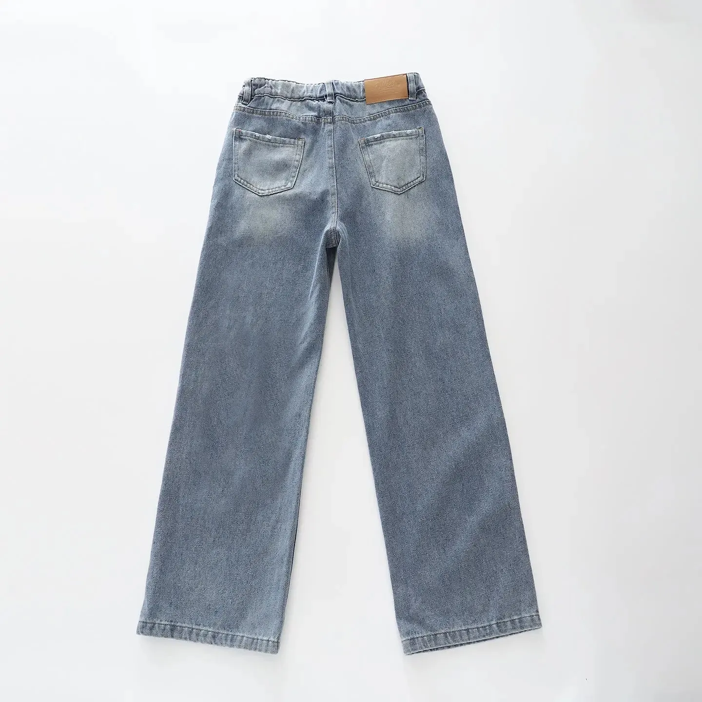Wide Leg Distressed Jeans