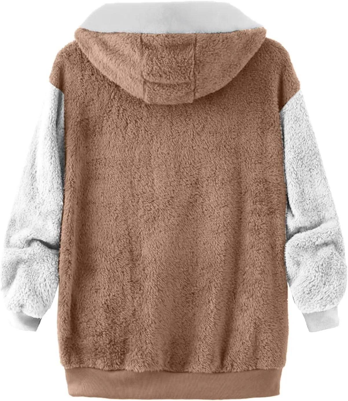 Winter Coat Women With Hood,Womens Oversized Fuzzy Fleece Jacket Full Zip Up Hoodie 2024 Winter Warm Sherpa Jackets
