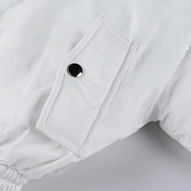 Women Cotton Zipper Short Coats