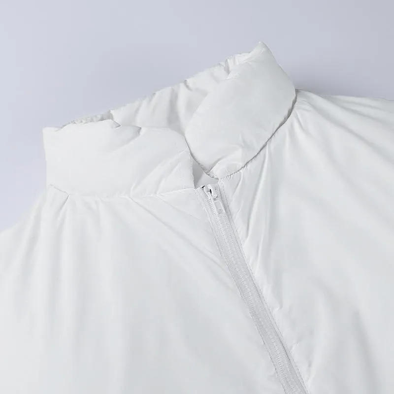 Women Cotton Zipper Short Coats