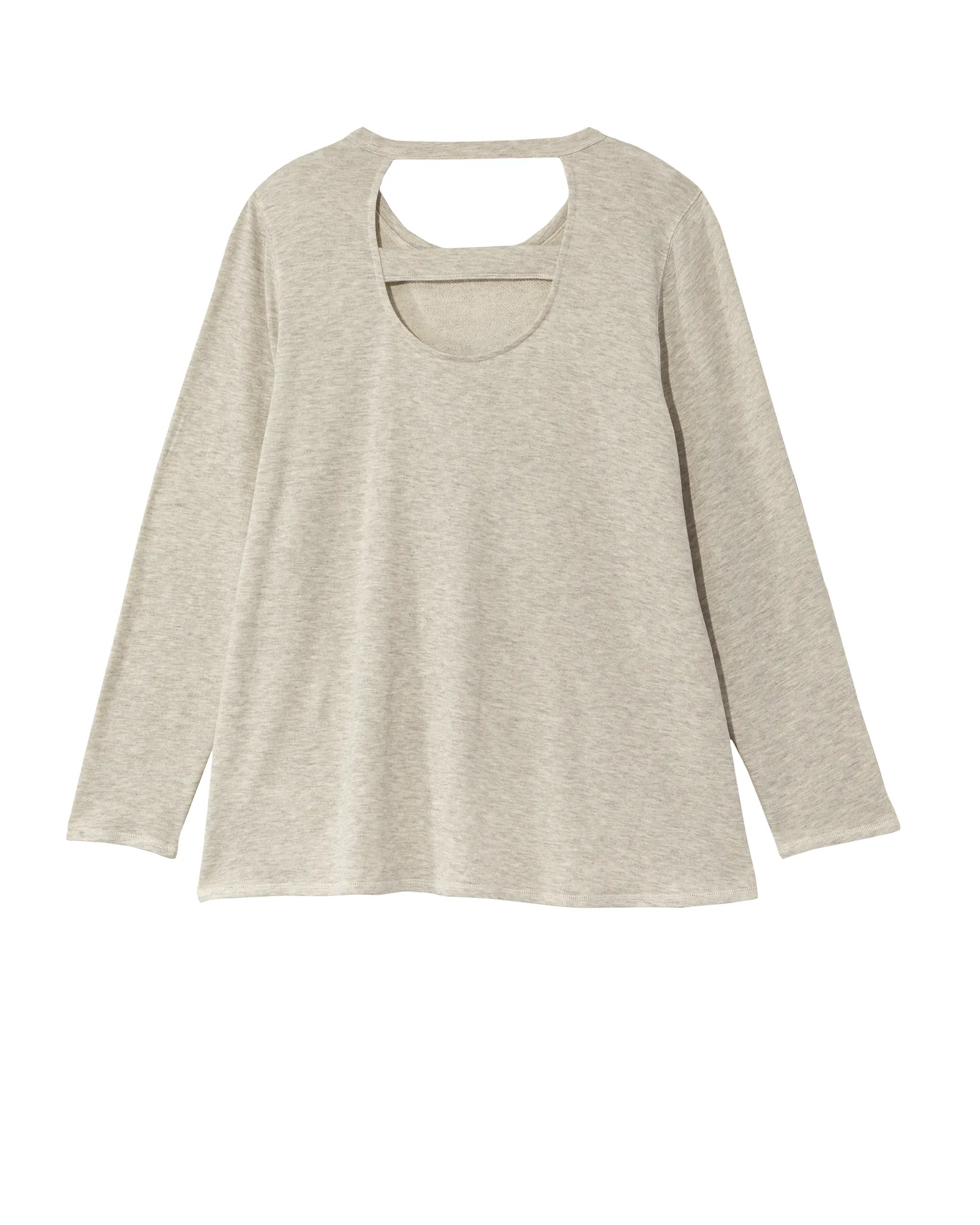 Yarrow Tee with Open Back | Light Grey / Lilac
