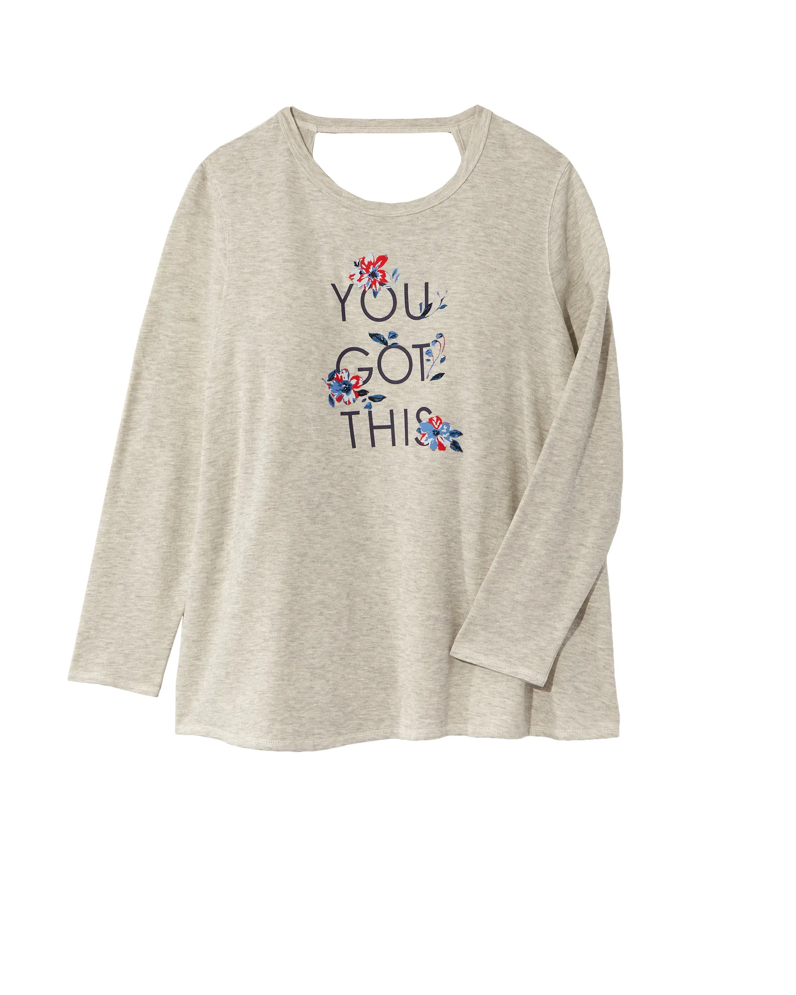 Yarrow Tee with Open Back | Light Grey / Lilac